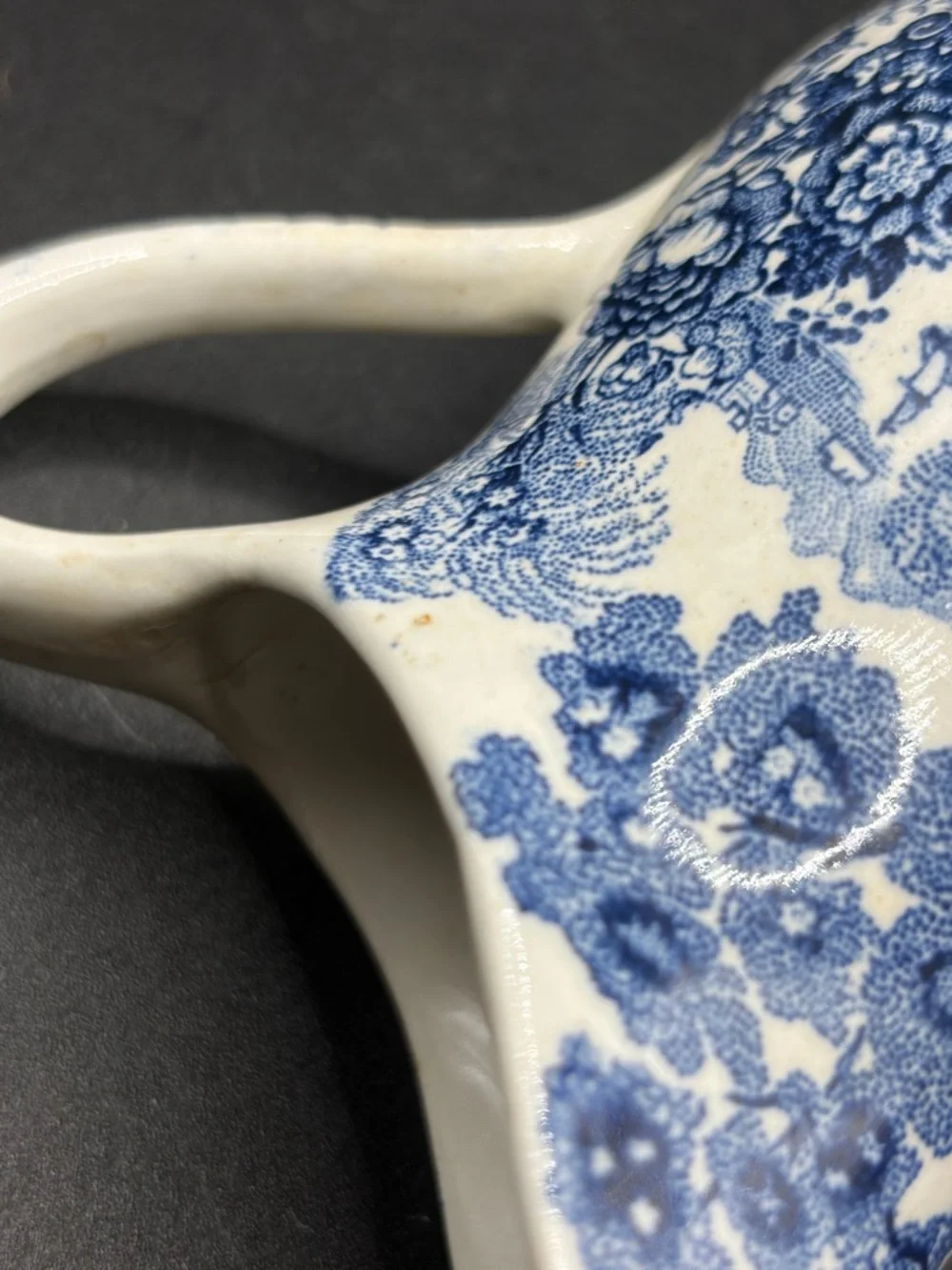 Royal Staffordshire Tonquin Blue Transferware AJ Wilkinson England Creamer Jug